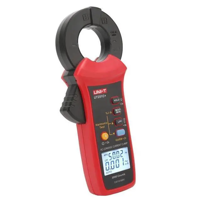 Alt view image 7 of 7 - UNI-T UT251C+ Digital AC Leakage Current clamp Meter,1uA Resolution,3mA-60A,1.5inch/40mm,3000 Counts Micro Current Tester AC Leak Current Pliers,with Bluetooth LPF Measure Harmonic Test