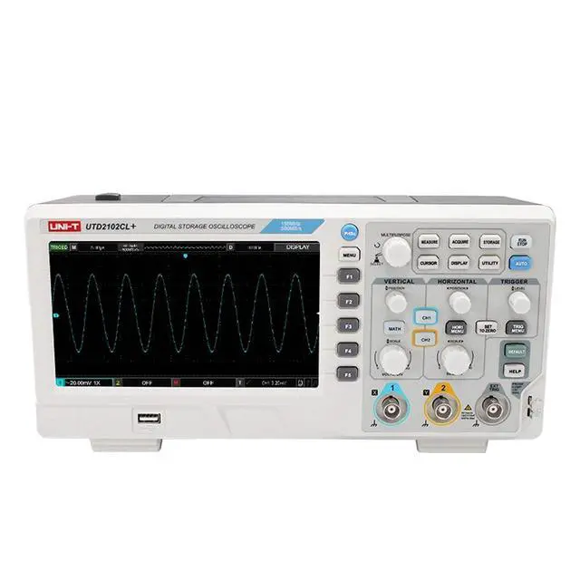 Alt view image 2 of 4 - UNI-T UTD2000CL+ Series Economical Digital Oscilloscope 5000 wfms/s Wavefrom 50MHz to 100MHz Bandwidth (UTD2102CL+ 100MHz)