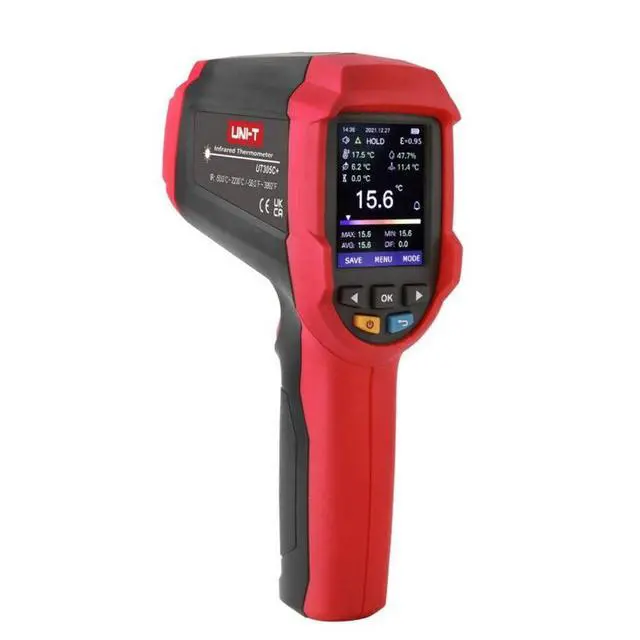 Alt view image 3 of 7 - UNI-T UT305C+ Professional High-Temperature Infrared Thermometer Industrial Laser Temperature Meter -50°C to 2200°C Distance-to-Spot Ratio 55:1