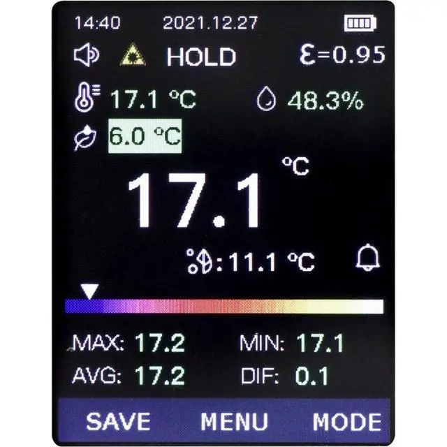 Alt view image 6 of 7 - UNI-T UT305C+ Professional High-Temperature Infrared Thermometer Industrial Laser Temperature Meter -50°C to 2200°C Distance-to-Spot Ratio 55:1