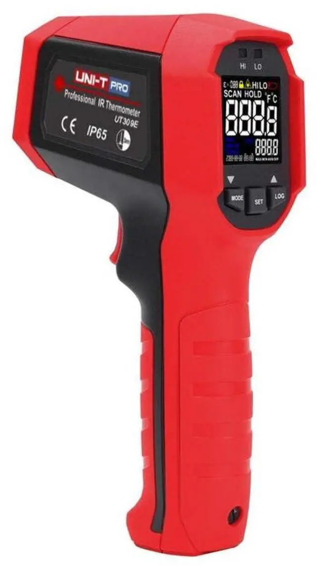 Main image of UNI-T UT309E Advanced Industrial Infrared Thermometer Temperature: -35850; D:S Ratio: 20:1; Emissivity: 0.11 Adjustable; High/Low Temperature Alarm; IP65