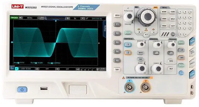 Alt view image 2 of 5 - UNI-T MSO2202 200MHz 2+16Ch MSO Digital Oscilloscope