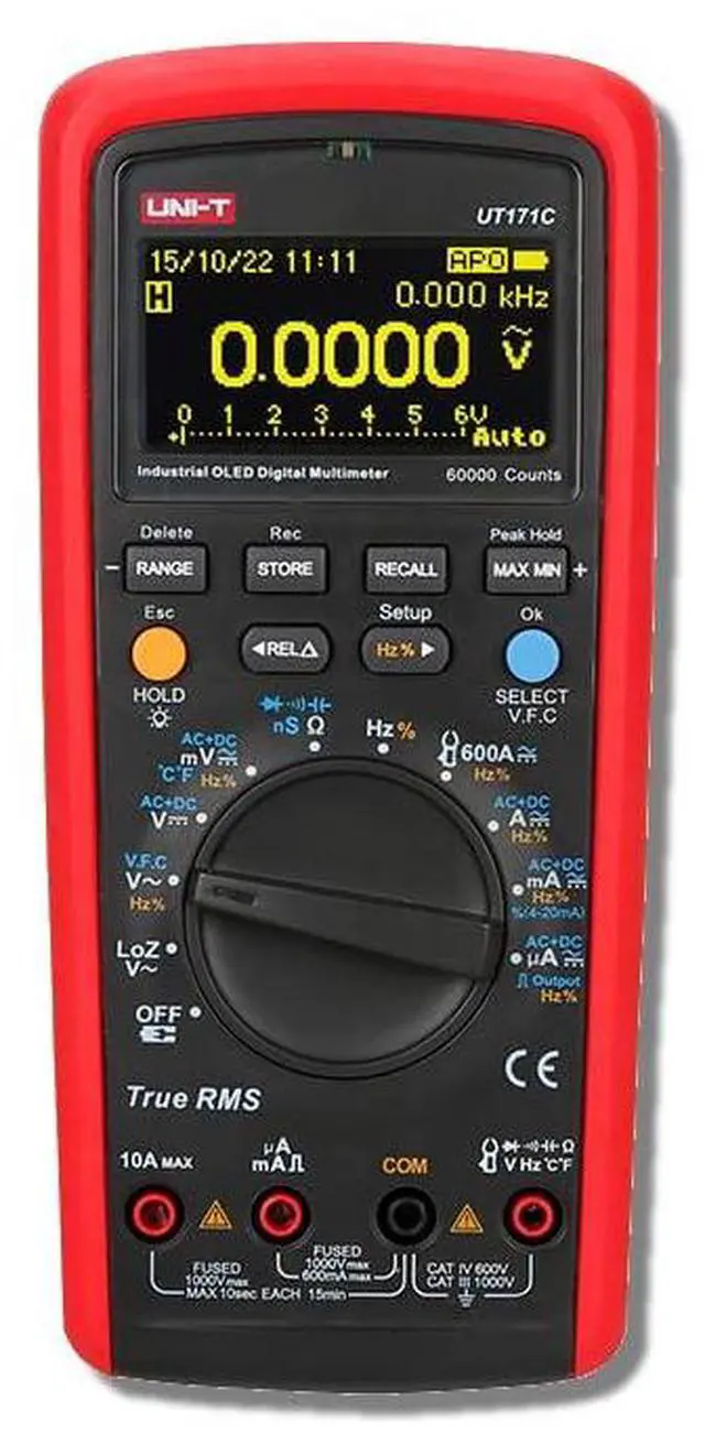 Main image of UNI-T UT171C 60,000-Count OLED True-RMS Industrial Multimeter 100kHz 9999 Readings