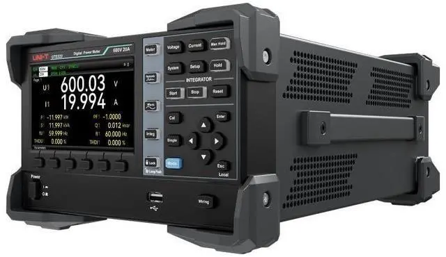 Alt view image 3 of 7 - UNI-T UTE323G 3-Channel Digital Power Meter 1P2W / 1P3W / 3P3W / 3P4W / 3V3A 300 kSa/s Synchronous Sampling 5-inch TFT-LCD USB/LAN/GPIB