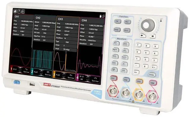 Alt view image 3 of 6 - UNI-T UTG9604T 600MHz 4Ch Elite-Series Arbitrary Waveform Generator Function/Arbitrary Waveform Generator 4 Channels, 2.5GSa/s, Wave Length: 16Mpts, 10.1Display