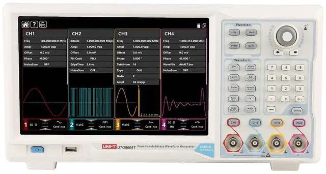 Alt view image 2 of 6 - UNI-T UTG9604T 600MHz 4Ch Elite-Series Arbitrary Waveform Generator Function/Arbitrary Waveform Generator 4 Channels, 2.5GSa/s, Wave Length: 16Mpts, 10.1Display