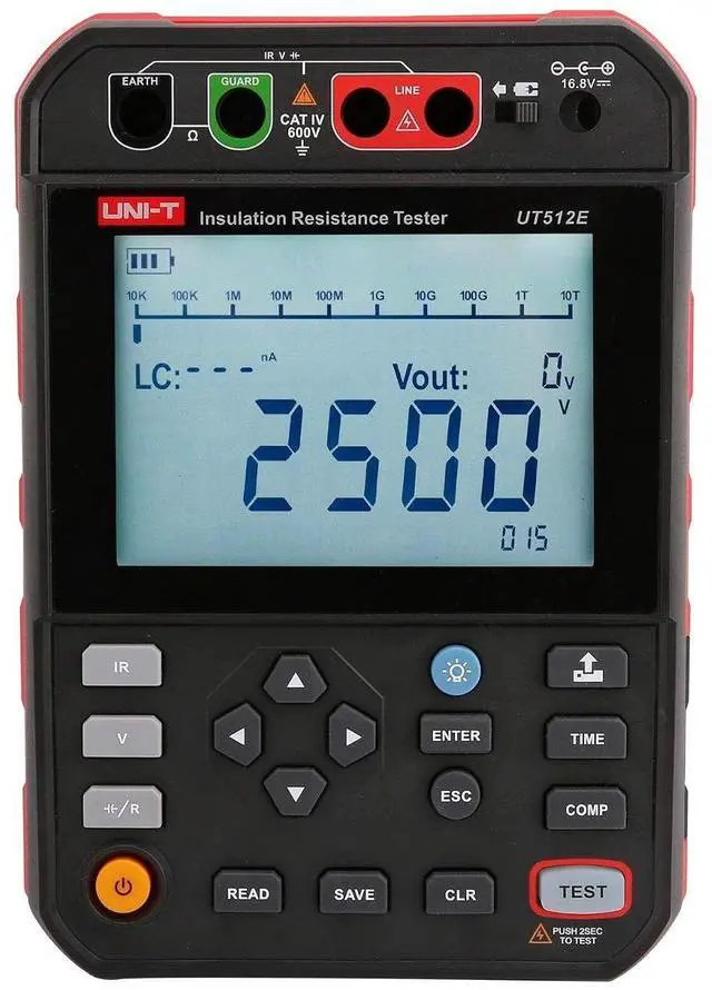 Main image of UNI-T UT512E 2500V Digital Insulation Resistance Tester 2.5 T