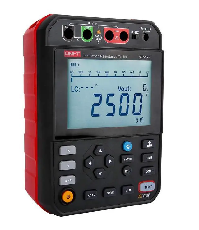 Alt view image 3 of 5 - UNI-T UT512E 2500V Digital Insulation Resistance Tester 2.5 T