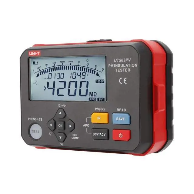 Alt view image 3 of 6 - UNI-T UT503PV Solar PV Insulation Resistance Tester DC 1000V