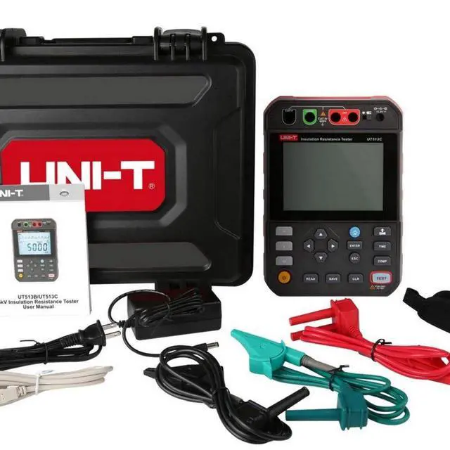 Alt view image 6 of 7 - UNI-T UT513C Advanced Insulation Resistance Tester 5 kV, 5 T