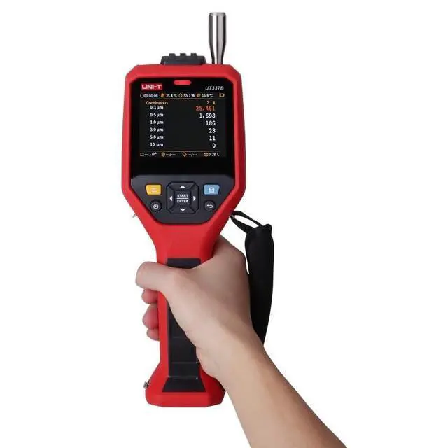Alt view image 2 of 7 - UNI-T UT337B Professional Laser Particle Counter 6CH Synchronous Measure Quantity and Size Distribution Airborne Particles in Real Time Ranging 0.3m to 10.0m