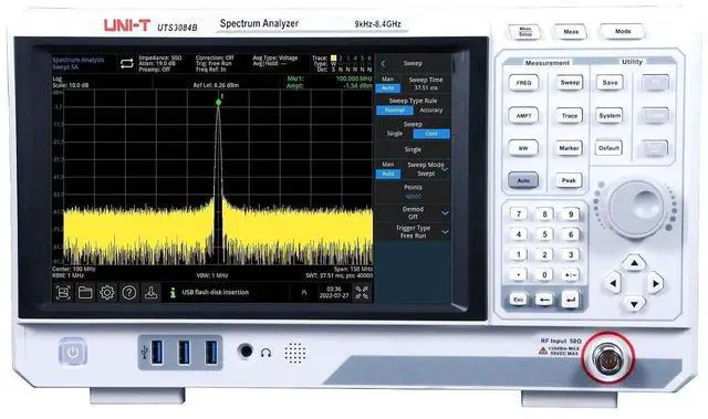 Alt view image 2 of 5 - UNI-T UTS3084B 8.4GHZ Performance-Series Spectrum Analzyer