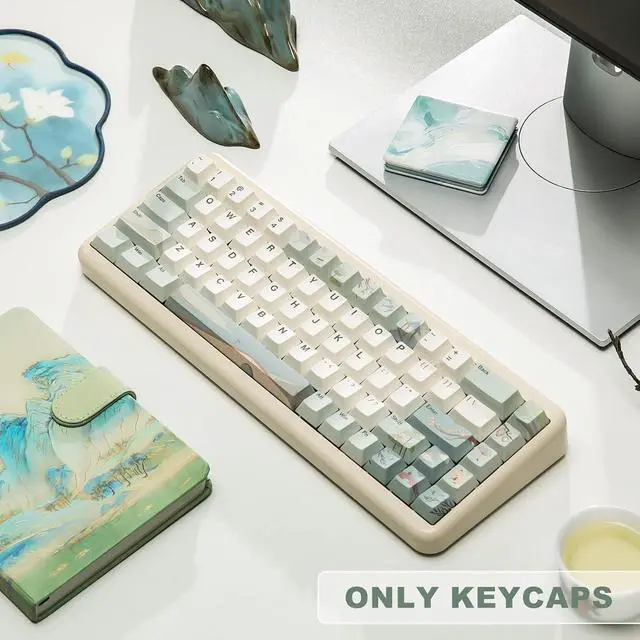 Alt view image 6 of 7 - Spring Tea 140 Keys PBT Dye-Sub Keycaps (Cherry Profile, Spring Tea)