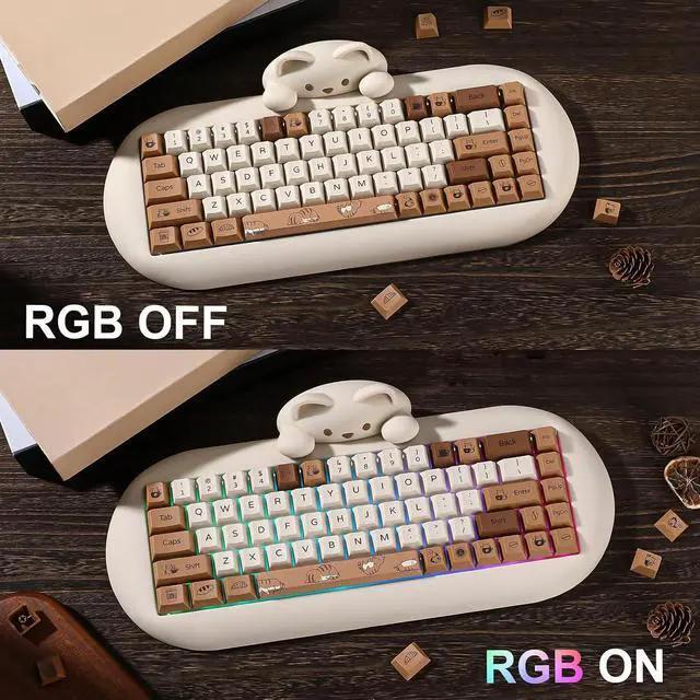 Alt view image 4 of 7 - Coffee Cat 152 Keys Dye Sub PBT Keycaps(Cherry Profile, Coffee Cat)