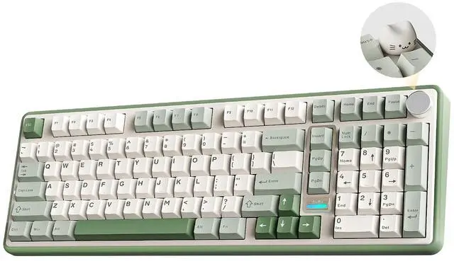 Main image of YUNZII B98 PRO 96% Wireless Mechanical Keyboard (Matcha Green, Milk Switch)
