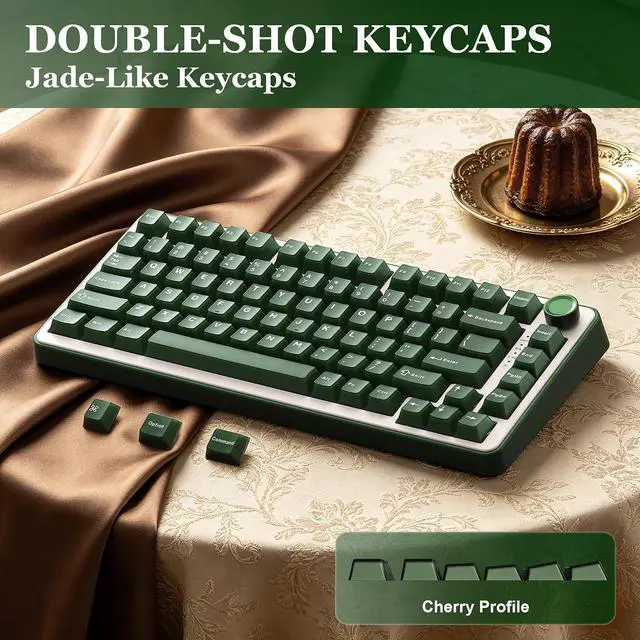 Alt view image 7 of 7 - B75 PRO 75% Wireless Mechanical Keyboard (Olive Green,Milk Switch)