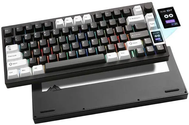 Main image of AL80 75% Wireless Aluminum Mechanical Keyboard(Black, Cocoa Cream)