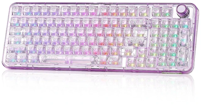 Main image of YUNZII X98 Wireless Mechanical Keyboard with Knob (Purple, Snow Switch)