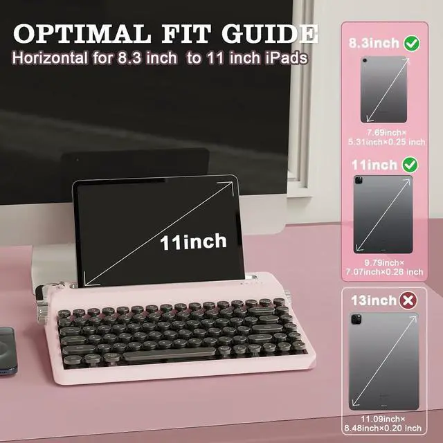 Alt view image 3 of 7 - YUNZII QL75 Retro Typewriter Hot Swap RGB Keyboard(Pink, Cocoa V2)