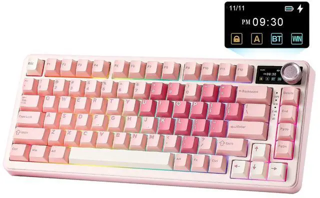Main image of YUNZII B75 PRO MAX 75% Mechanical Keyboard (Pink Heart, Milk Switch)