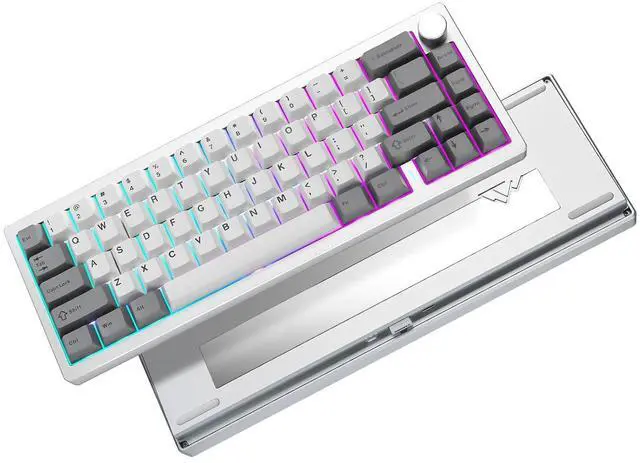 Main image of YUNZII AL68 Aluminum Wireless Mechanical Keyboard(Silver,Cocoa Cream V2)