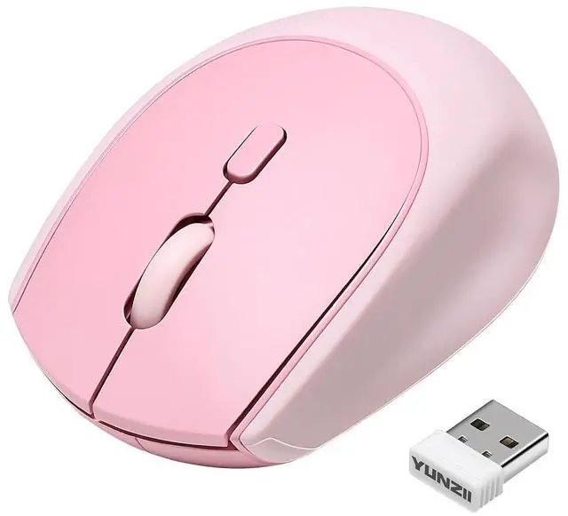Main image of YUNZII C2 Silicone Wireless Mouse 1600 DPI Optical 2.4GHz (Pink)