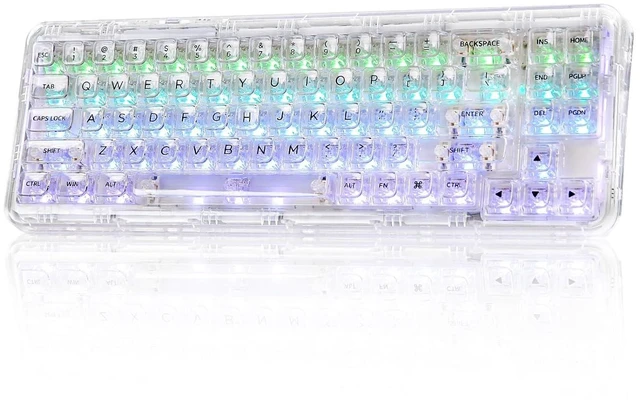 Main image of YUNZII X71 68% Wireless RGB Mechanical Keyboard(White, Crystal Ice Switch)