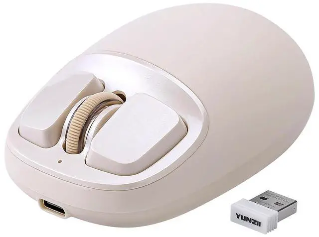 Main image of YUNZII C1 Wireless Tri-Mode Wireless Mouse 4800 DPI Optical (Beige)