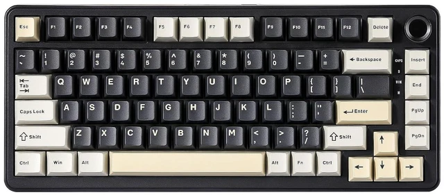 Main image of YUNZII B75 75% Hot Swap RGB Mechanical Keyboard(Black,Milk V2 Linear)