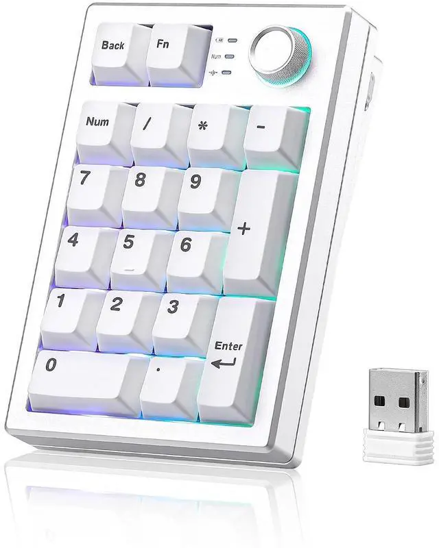 Main image of YUNZII AL21 Aluminum Wireless Number Pad (Silver, Cocoa Cream V2 Switch)