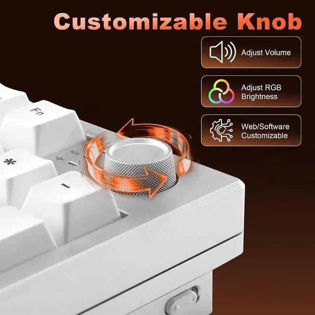 Alt view image 5 of 7 - YUNZII AL21 Aluminum Wireless Number Pad (Silver, Cocoa Cream V2 Switch)