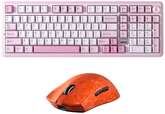 Main image of YUNZII B98 PRO Wireless Mechanical Keyboard (Pink, Candy Switch), M2 Dual 8K Wireless Gaming Mouse (Orange)