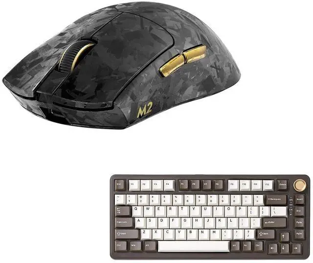 Main image of YUNZII M2 Dual 8K Wireless Gaming Mouse (Black), B75 PRO Wireless Mechanical Keyboard (Coffee Brown, Cocoa V2)
