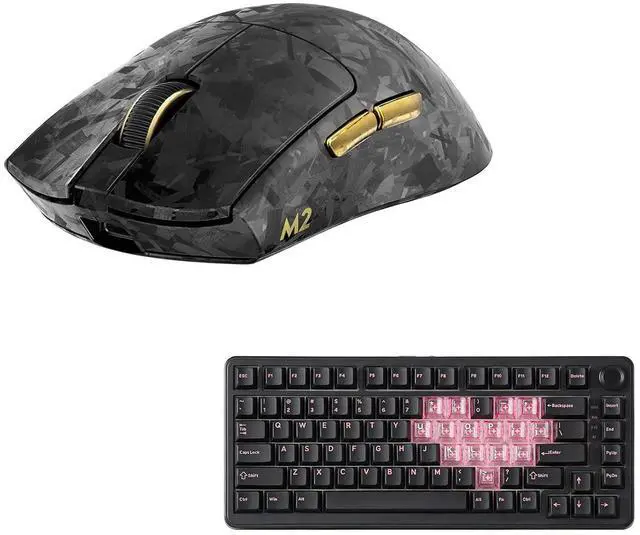 Main image of YUNZII M2 Dual 8K Wireless Gaming Mouse (Black) B75 PRO Wireless Mechanical Keyboard (Black Heart, MilkV2)
