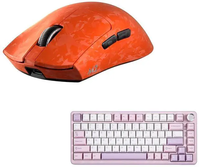 Main image of YUNZII M2 Dual 8K Wireless Gaming Mouse (Orange) B75 PRO Wireless Mechanical Keyboard (Purple, Milk Switch)