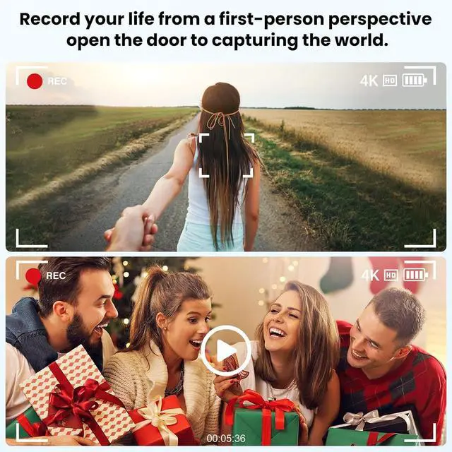 Alt view image 6 of 7 - Mingtawn AI Smart Glasses 8MP Anti-Shake Camera Glasses, 290mAh, BT Call, 4K HD Camera with Video Recording Dual Mic, Simultaneous Interpretation/GPT Identify ObjectsBlack