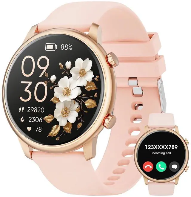 Main image of 2025 New 1.39-inch Women's Smartwatch, Fitness Tracker with 100+ Exercise Modes, Take/Dial Calls, fits for Android and iOS Devices (Metallic Gold)