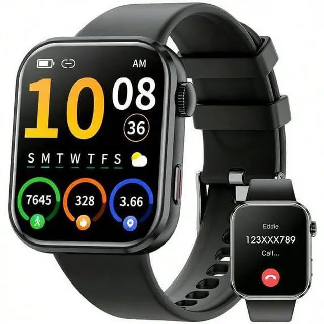 Main image of Smart Watch for Men Women, 2026 Smartwatch(Answer/Make Call), 1.93" New Fitness Watch with 120+ Sport Modes, Fitness Tracke with Pedometer/IP68 Waterproof, Fits for Android/iOS(Black)