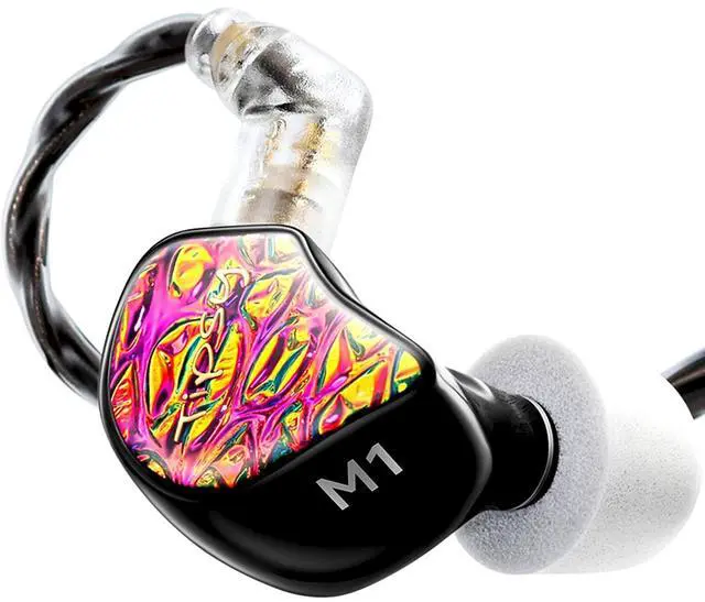 Main image of Tipsy M1 IEM, Bamboo Fiber Diaphragm in-Ear Monitor, Warm, Lively Bass & Vocals, 36dB Noise Isolation, Resin Shell, Detachable 0.78mm 2Pin Cable (No Mic, Red)