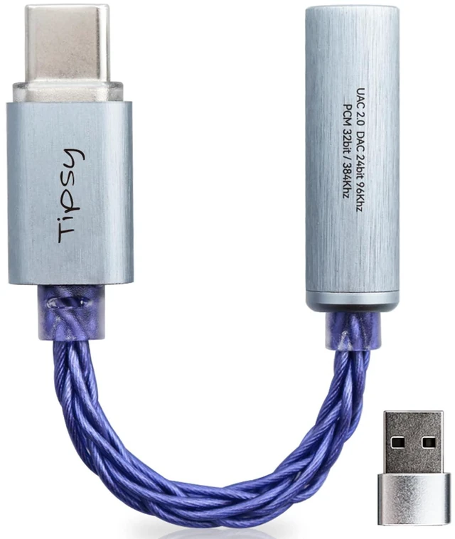 Main image of Tipsy Turbo 3 USBC to 3.5mm HiFi DAC Adapter, Dual DAC CX31993 + MAX97220, Compatible with iPhone 16/17 (USBC), Samsung/Pixel, iPad, Android, Laptops