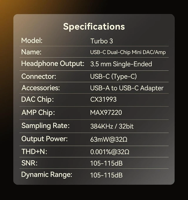 Alt view image 5 of 7 - Tipsy Turbo 3 USBC to 3.5mm HiFi DAC Adapter, Dual DAC CX31993 + MAX97220, Compatible with iPhone 16/17 (USBC), Samsung/Pixel, iPad, Android, Laptops