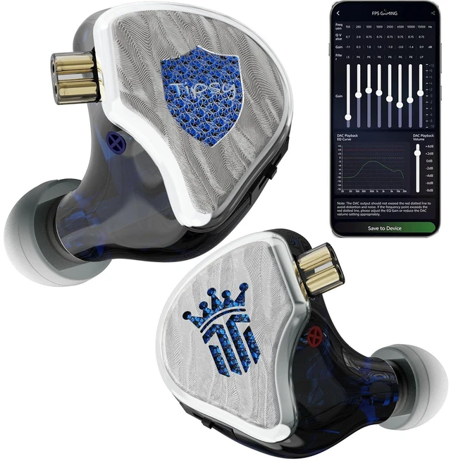 Main image of Tipsy TG4 Gaming IEMs with Mic, 4-Driver Hybrid Gaming Earbuds, Custom EQ App & Web Control, Dual Gaming Modes, HiFi DSP USB-C Audio for PC, PS5, Switch & Steam Deck(Siliver)