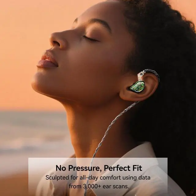 Alt view image 7 of 7 - Tipsy M1 IEM for Audiophiles and Gaming, DualChamber Dynamic Driver, Bamboo Fiber Diaphragm, SkinFriendly Resin, Detachable 0.78 mm 2Pin Cable (C-Red)