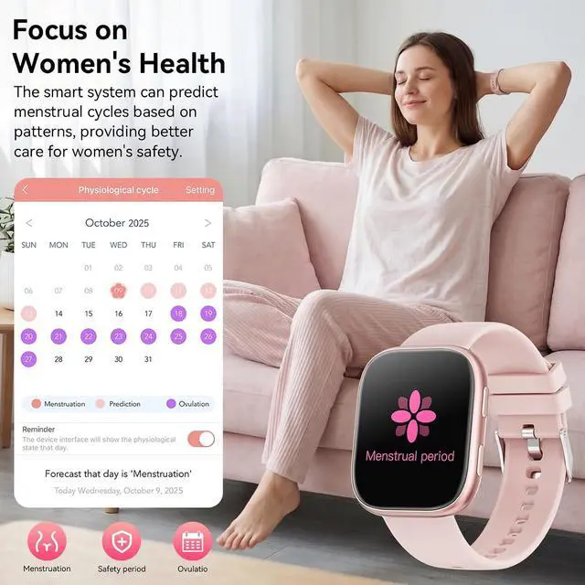 Alt view image 5 of 7 - Mingtawn Smart Watches for Women Men with 7 Interchangeable Bands,1.83" HD Smart Watch with Heart Rate/Sleep Monitor,Fitness Watch with Bluetooth Call,120+ Sport Modes Activity Tracker Bands Gift Set