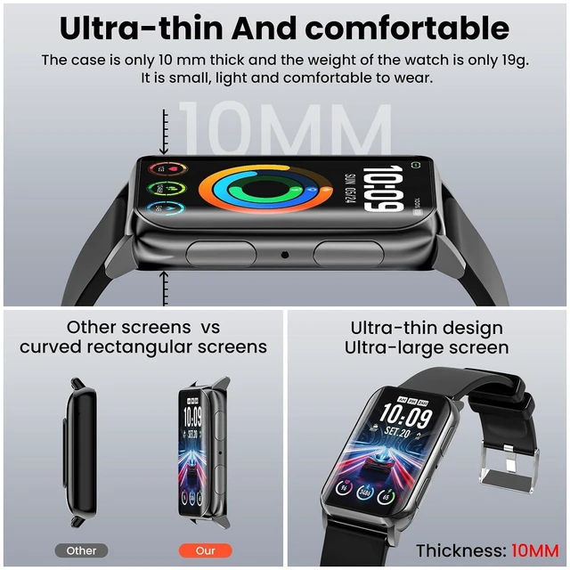Alt view image 4 of 7 - Smart Watch for Men Women (Answer/Make Calls), 1.57" Curved Screen Fitness Tracker, smartwatch with 24/7 Heart Rate/Sleep Monitor, Two Straps Activity Trackers, Compatible with Android & iOS