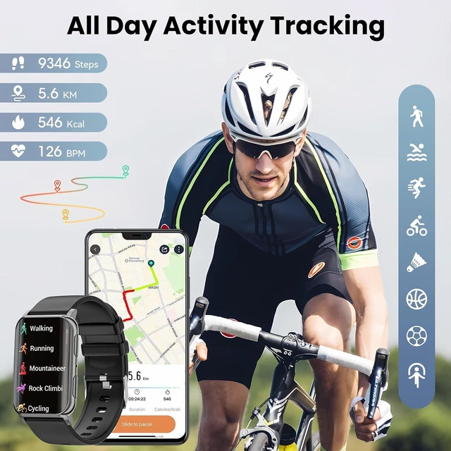 Alt view image 7 of 7 - Smart Watch for Men Women (Answer/Make Calls), 1.57" Curved Screen Fitness Tracker, smartwatch with 24/7 Heart Rate/Sleep Monitor, Two Straps Activity Trackers, Compatible with Android & iOS