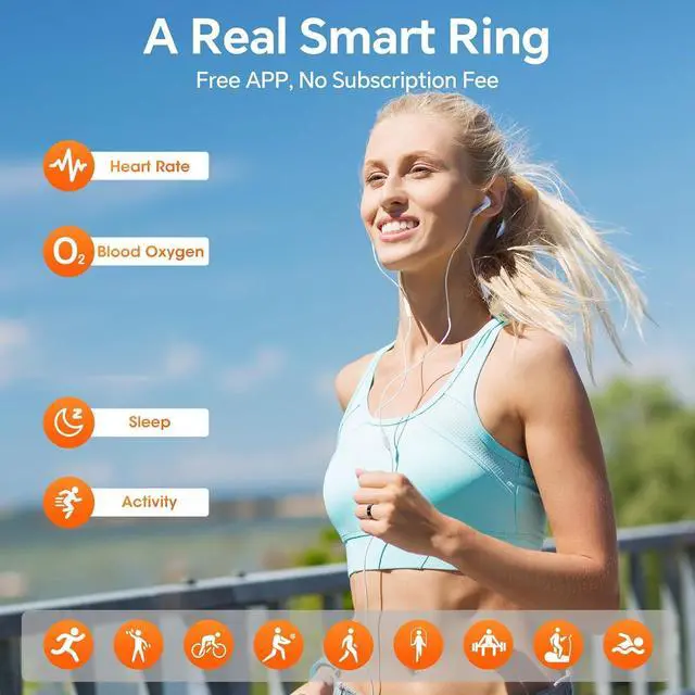 Alt view image 4 of 6 - 2025 Gesture Control Smart Ring for Men & Women, Free Subscription New Ultra-Thin Fitness Tracker, 24/7 Tracking of Activity Health, Sleep, Body Temperature, Android and iOS (Gold Size 11)