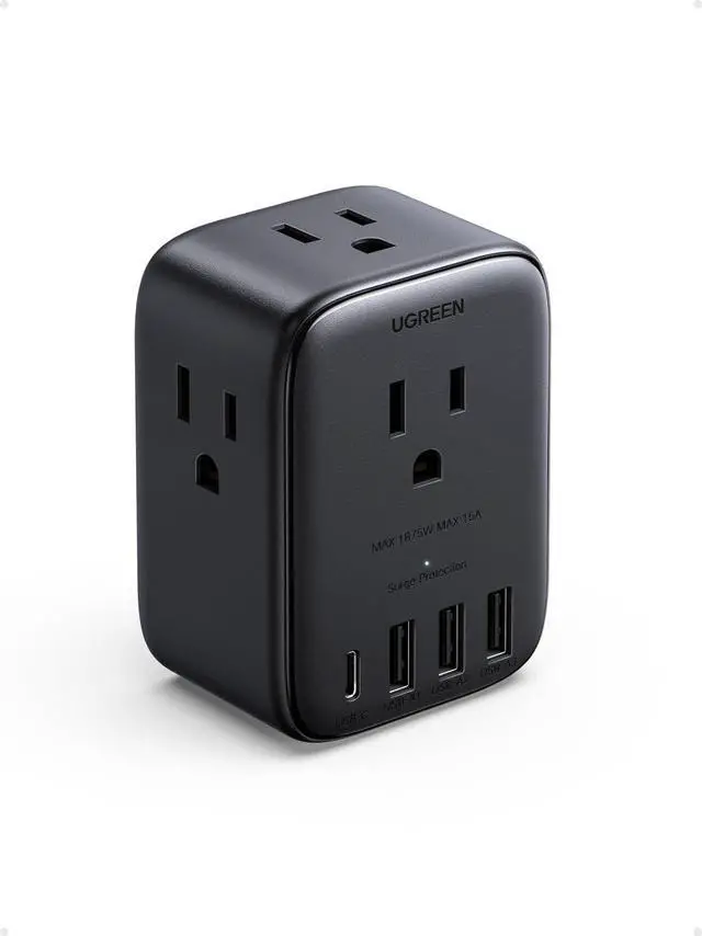 Main image of UGREEN 20W 8-Port Multi Outlet Extender Surge Protector Power Strip