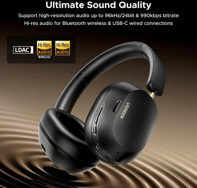 Alt view image 3 of 7 - UGREEN HiTune Max5c Wireless Over Ear Headphones, Hybrid ANC, 75H Playtimes