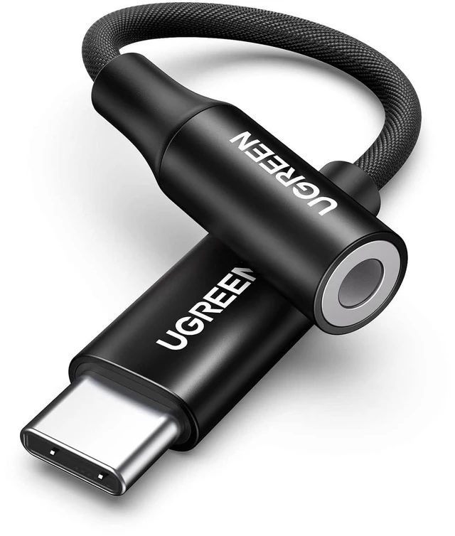 Main image of USB C to 3.5mm Audio Adapter Type C to Aux 24bit/96kHz, Black